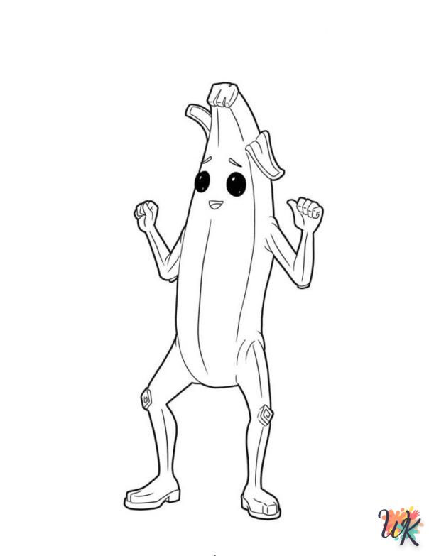 coloriage Fortnite Banane  enfant a imprimer