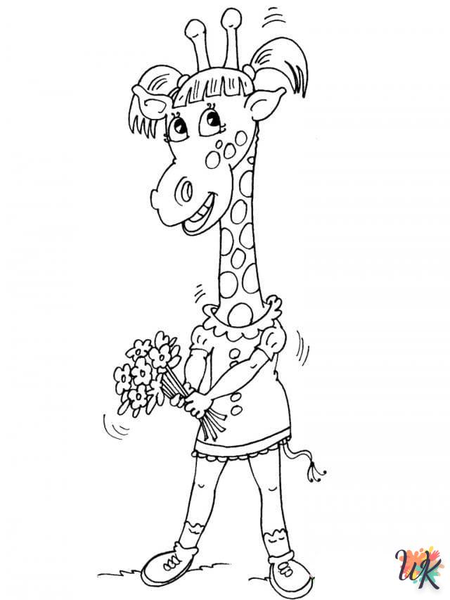 coloriage Girafe  pour enfant gratuit