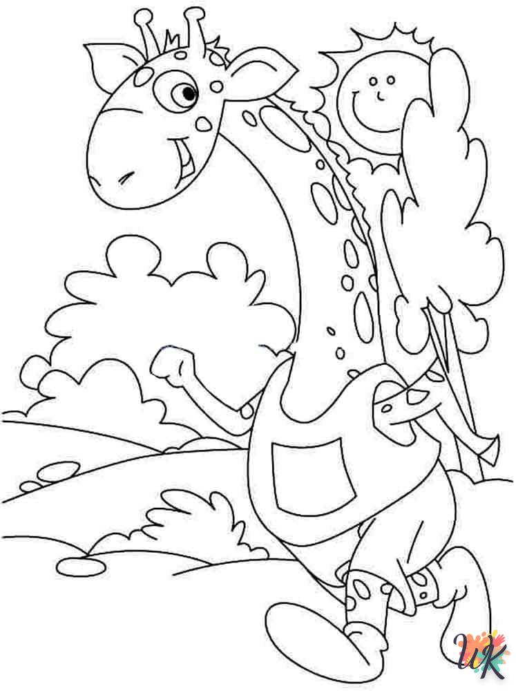 coloriage Girafe  de pour enfants