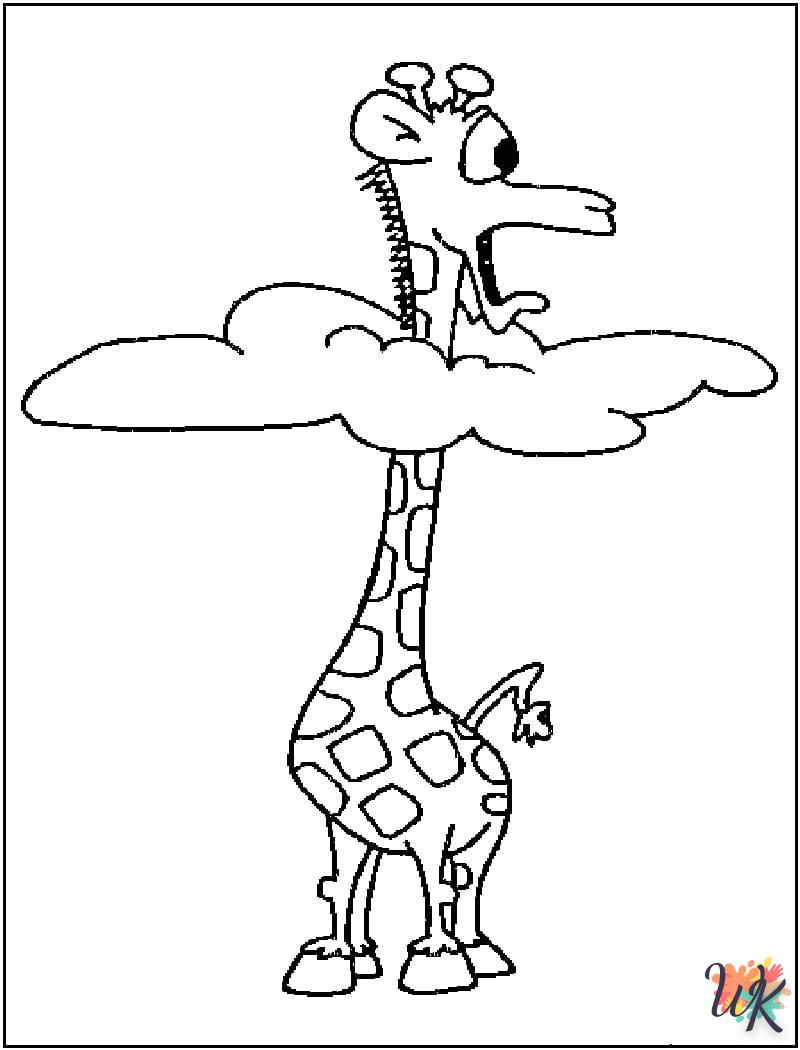 coloriage Girafe  enfant 3 ans a imprimer