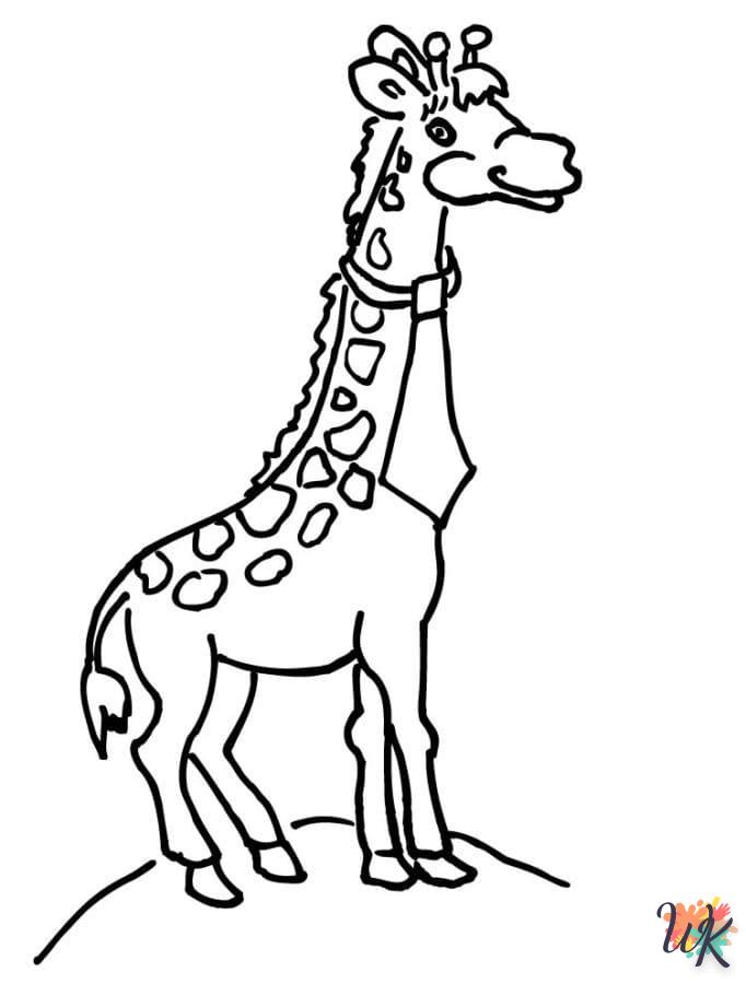 coloriage Girafe  pour enfant de 8 ans