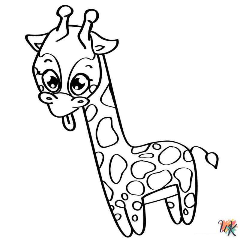 coloriage Girafe  pour enfants a imprimer gratuit