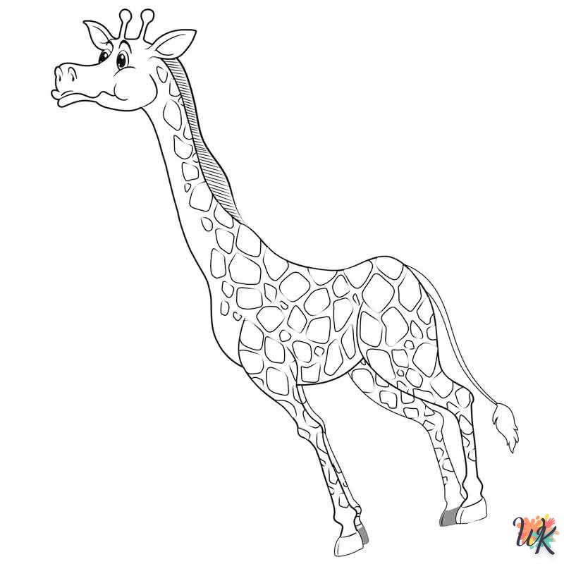 coloriage Girafe  pour enfant de 3 ans