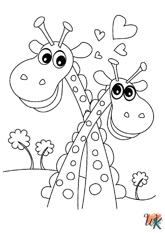 coloriage Girafe  gratuit pour enfants