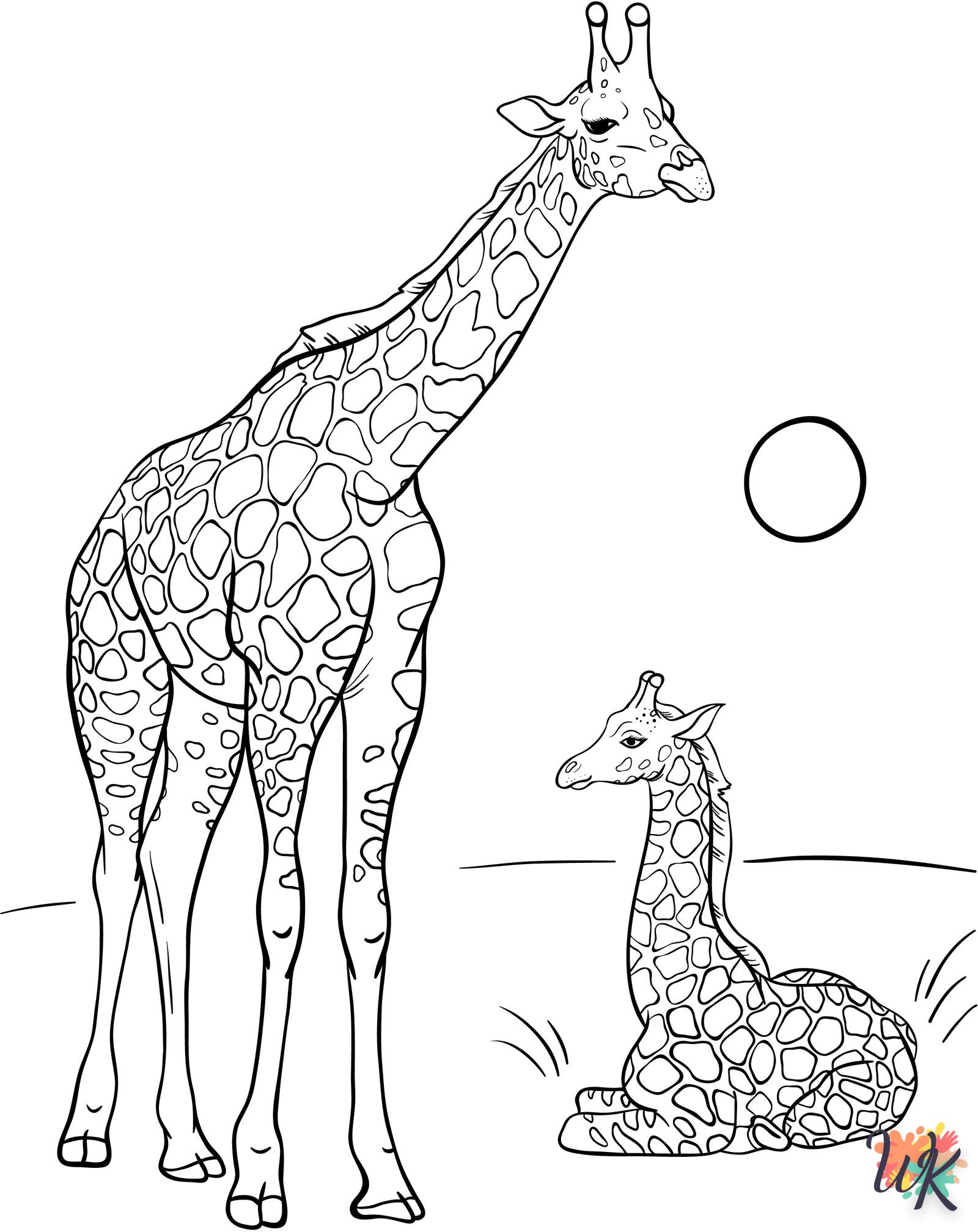 imprimer coloriage Girafe  gratuit