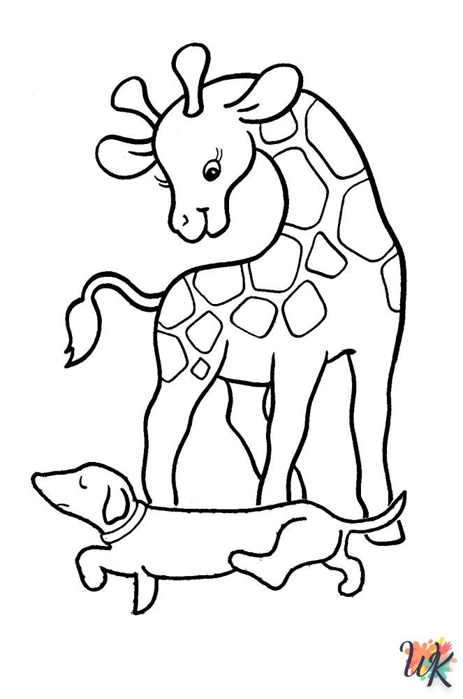 coloriage Girafe  pour enfant de 3 ans