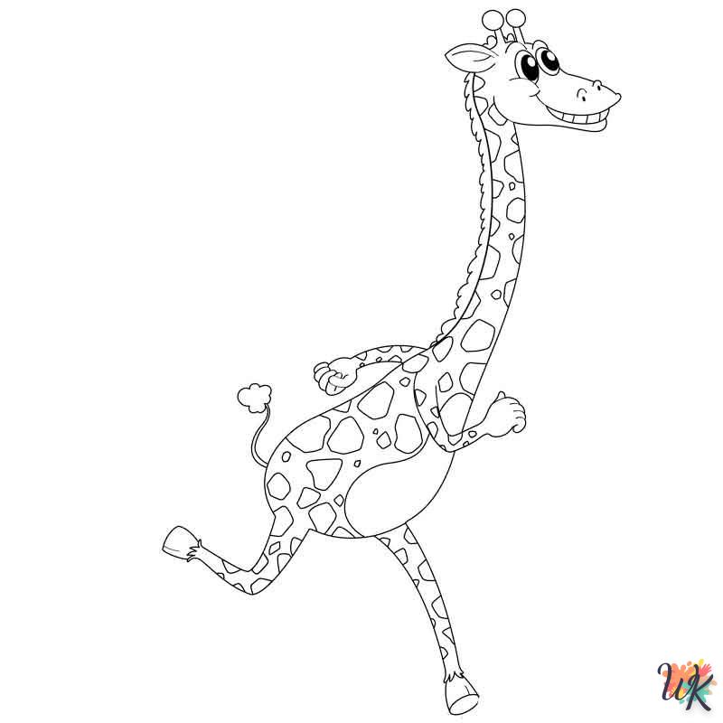 coloriage Girafe  en ligne gratuit pour 12 ans