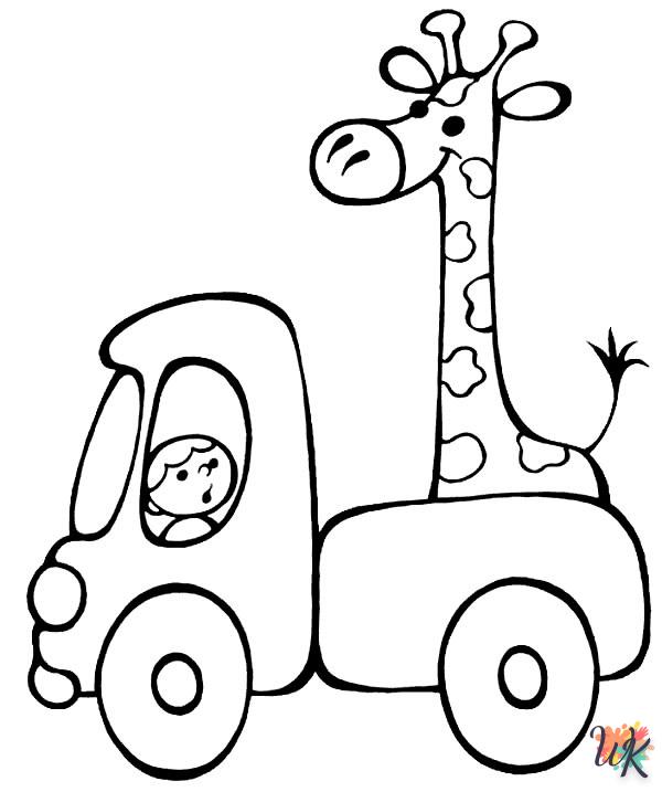 coloriage Girafe  en ligne a colorier