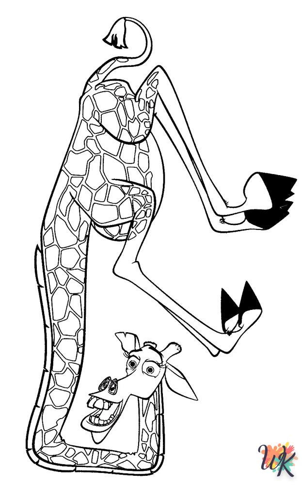 coloriage Girafe  enfant 2 ans a imprimer