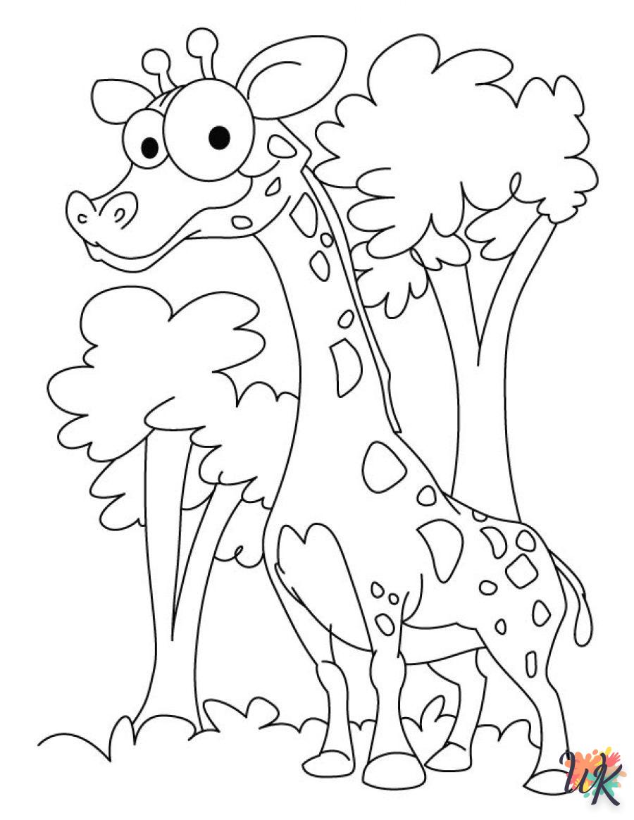 coloriage Girafe  pour enfant de 6 ans