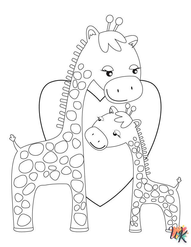 télécharger coloriage Girafe  gratuit