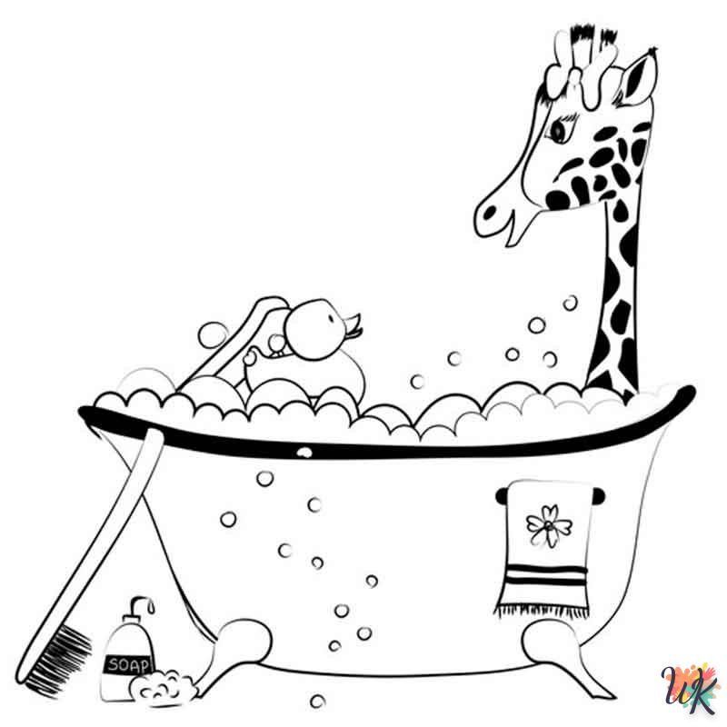 coloriage Girafe  pour enfant gratuit