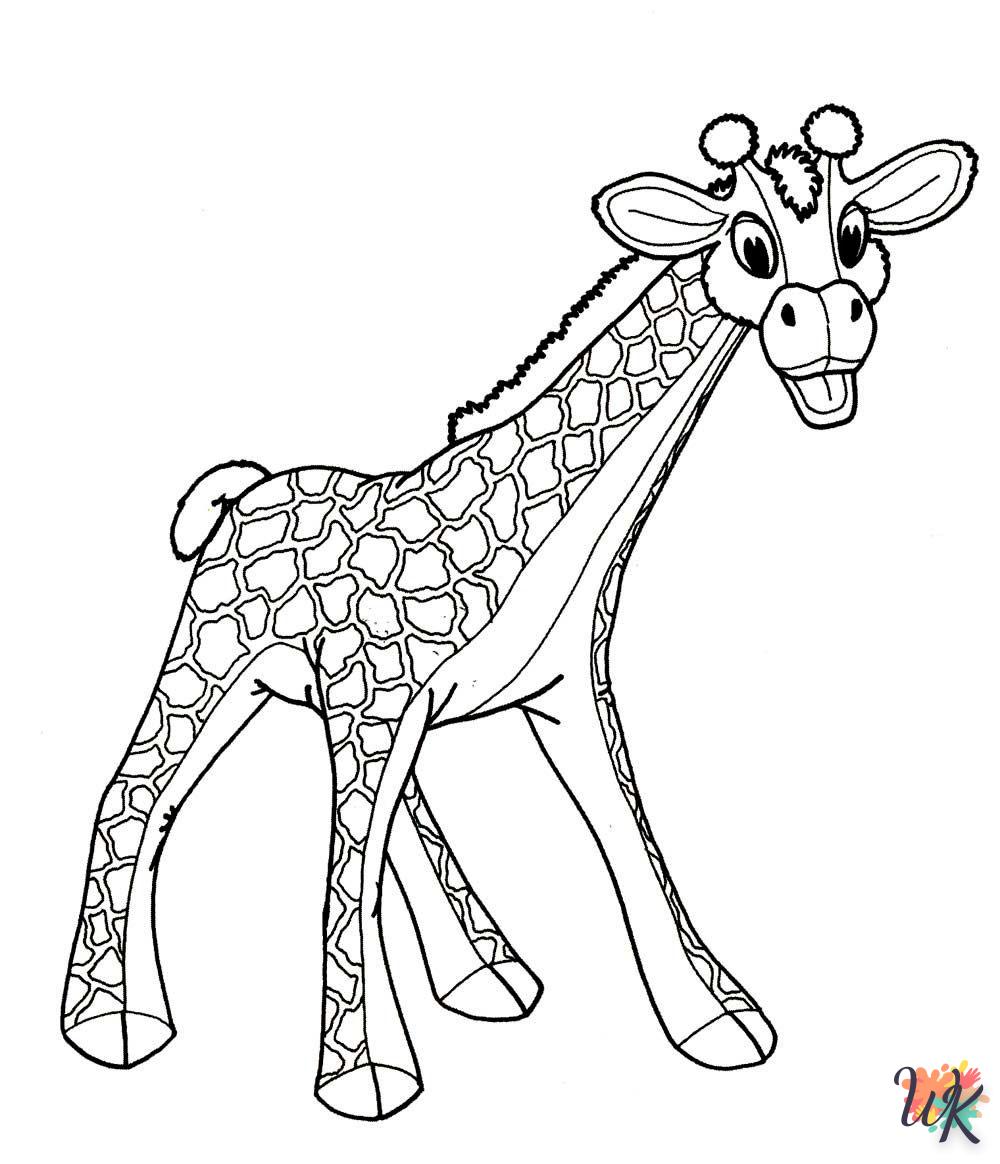 coloriage Girafe  en ligne pour bebe de 2 ans