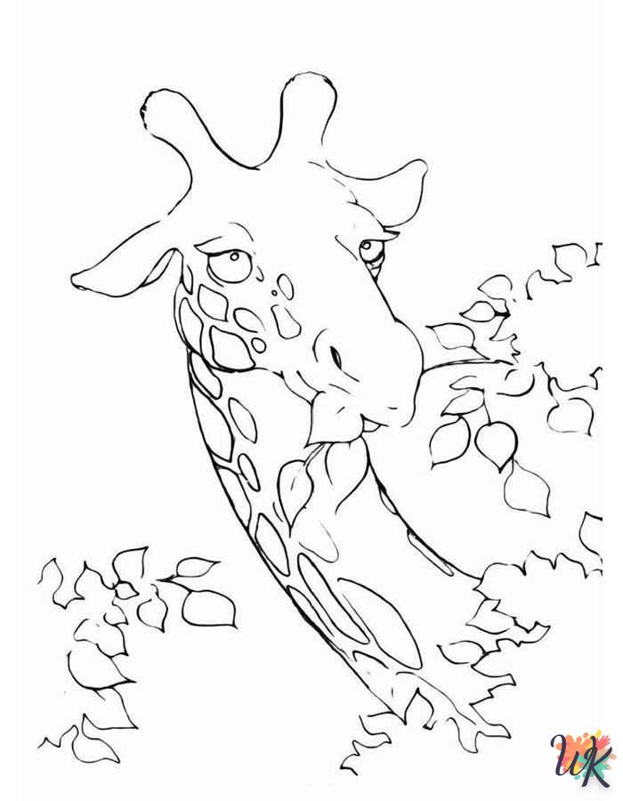 imprimer coloriage Girafe  gratuit