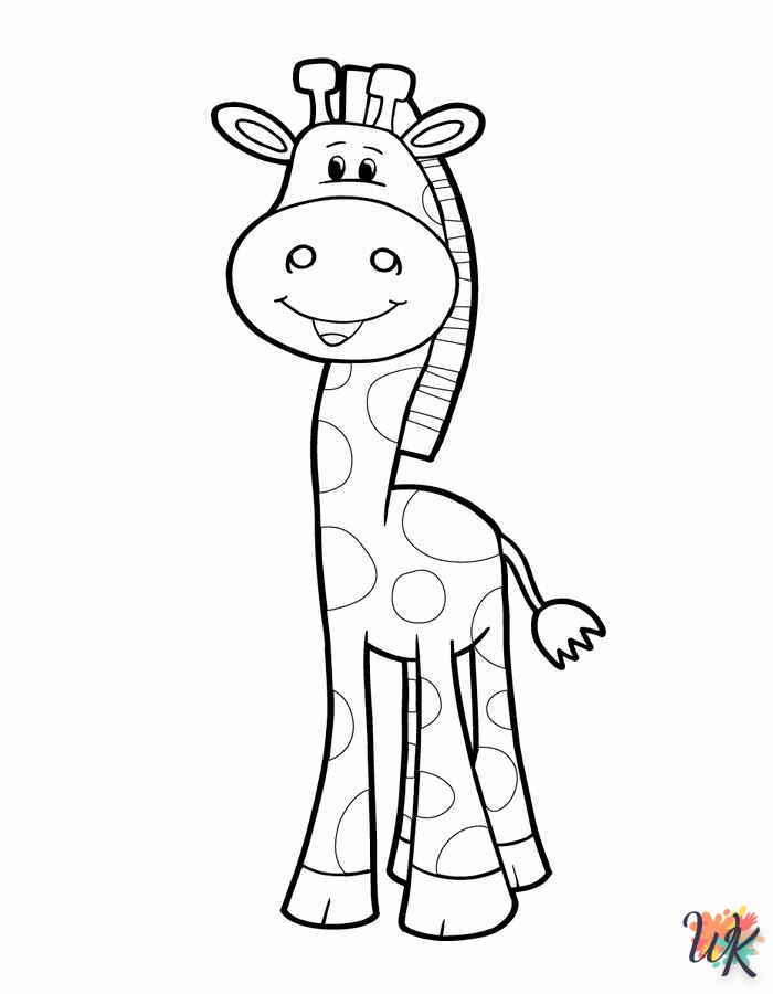 coloriage Girafe  pour enfants à imprimer