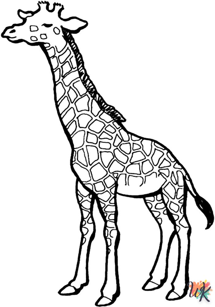 coloriage Girafe  pour enfant de 3 ans