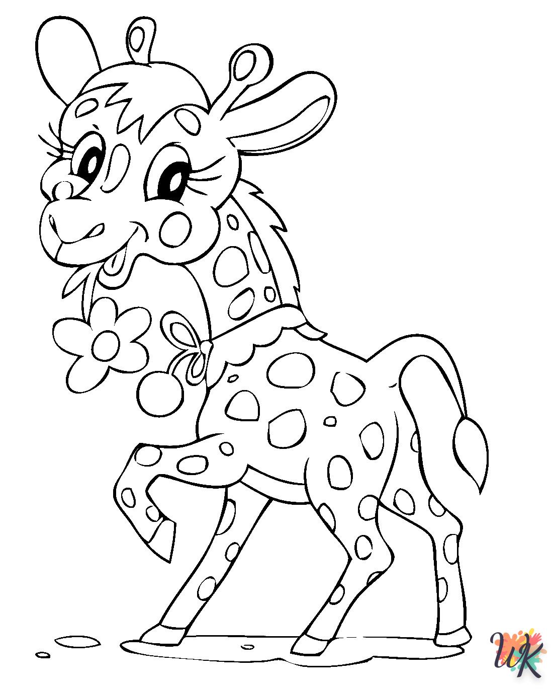 coloriage Girafe  pour enfant