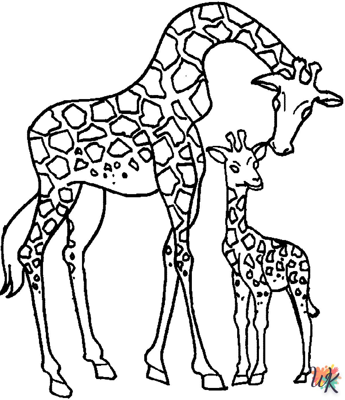 coloriage Girafe  de pour enfants