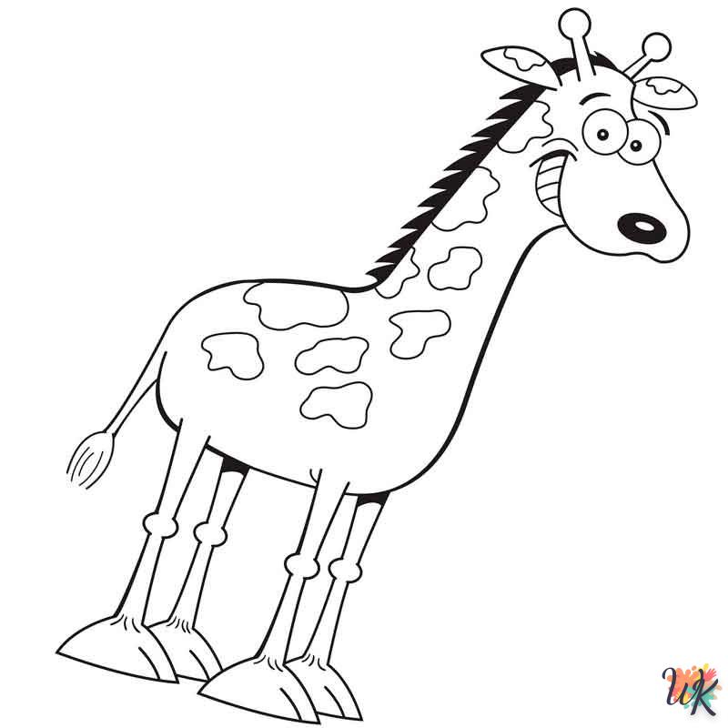 coloriage Girafe  gratuit a imprimer