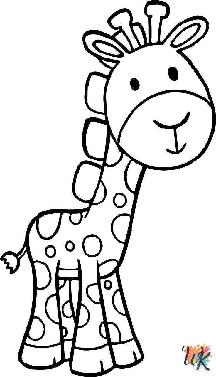 coloriage Girafe  gratuit en ligne