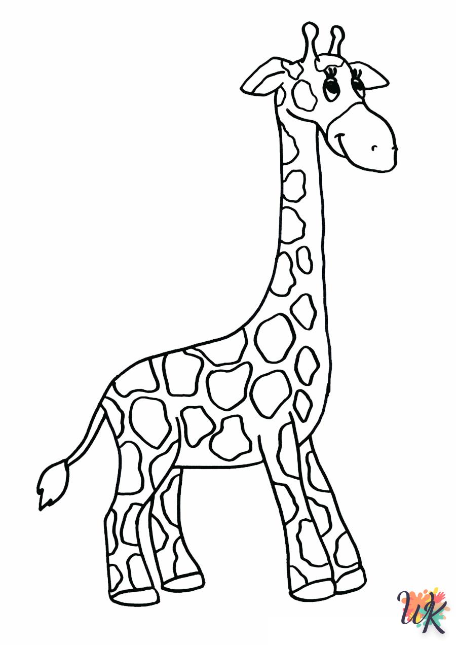 coloriage Girafe  en ligne avengers gratuit