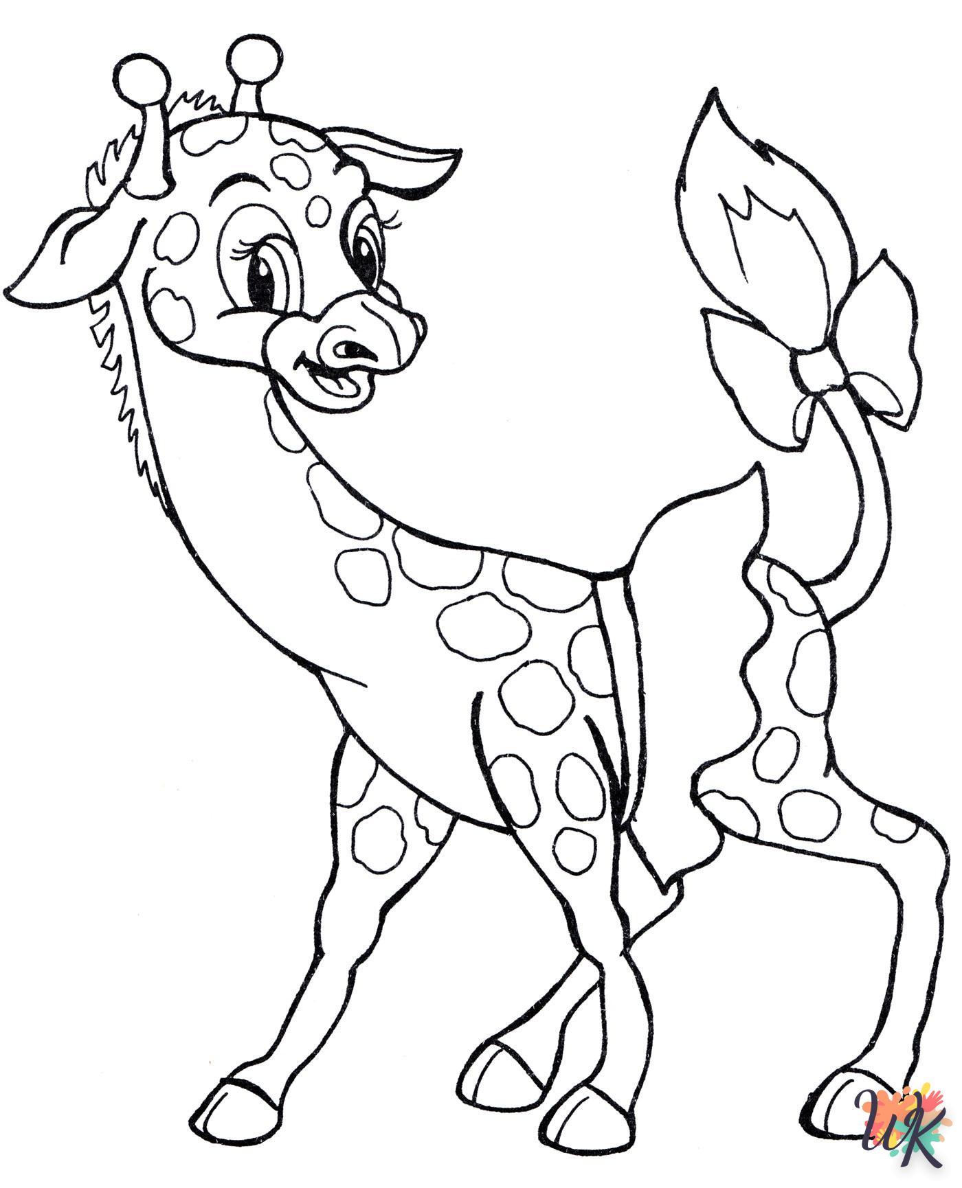 coloriage Girafe  à imprimer pour enfant de 12 ans