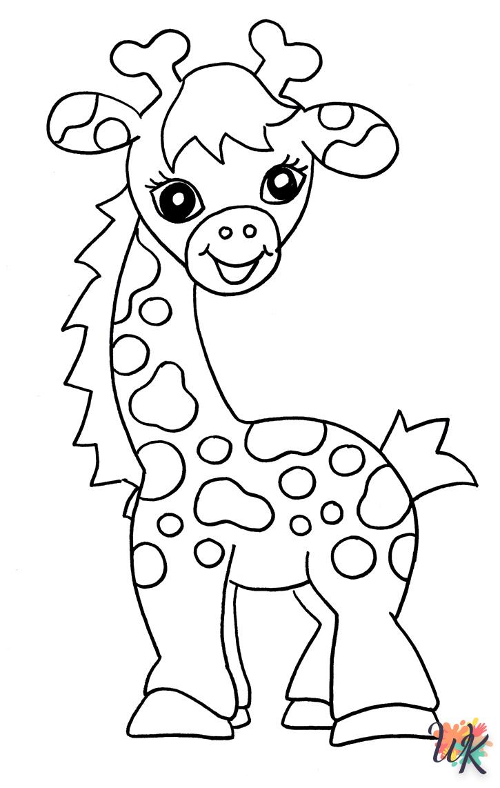 coloriage Girafe  à colorier en ligne gratuit