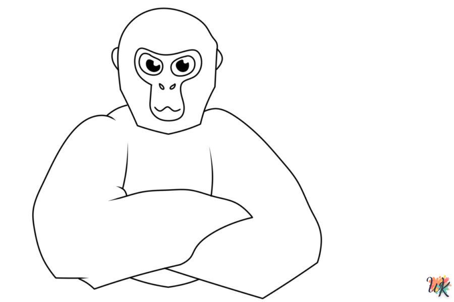 coloriage Gorilla Tag  pour enfant gratuit