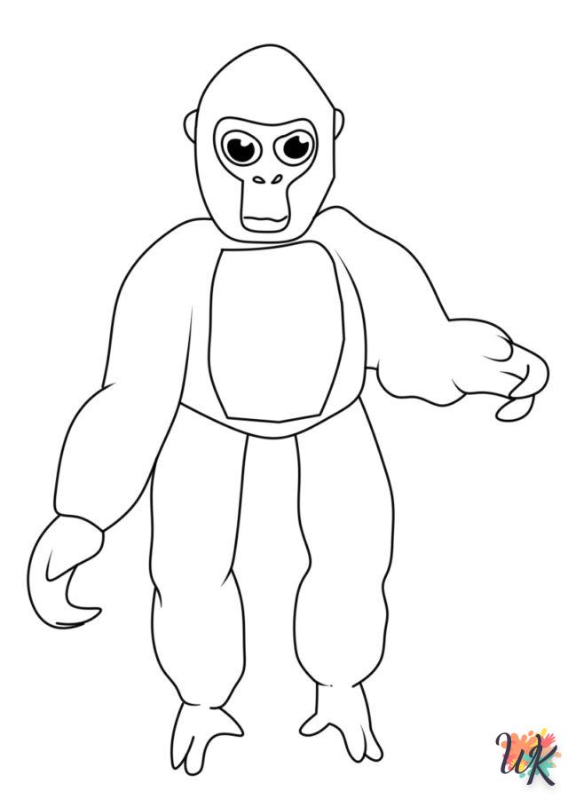 coloriage Gorilla Tag  bebe à imprimer