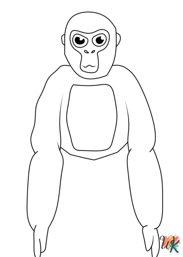 coloriage Gorilla Tag  à imprimer pour enfant de 9 ans