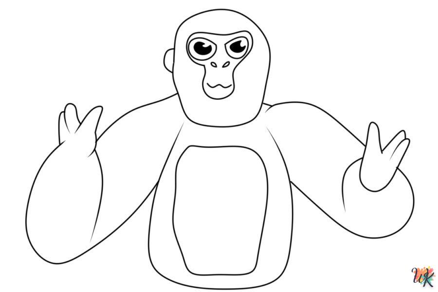 coloriage Gorilla Tag  en ligne à imprimer