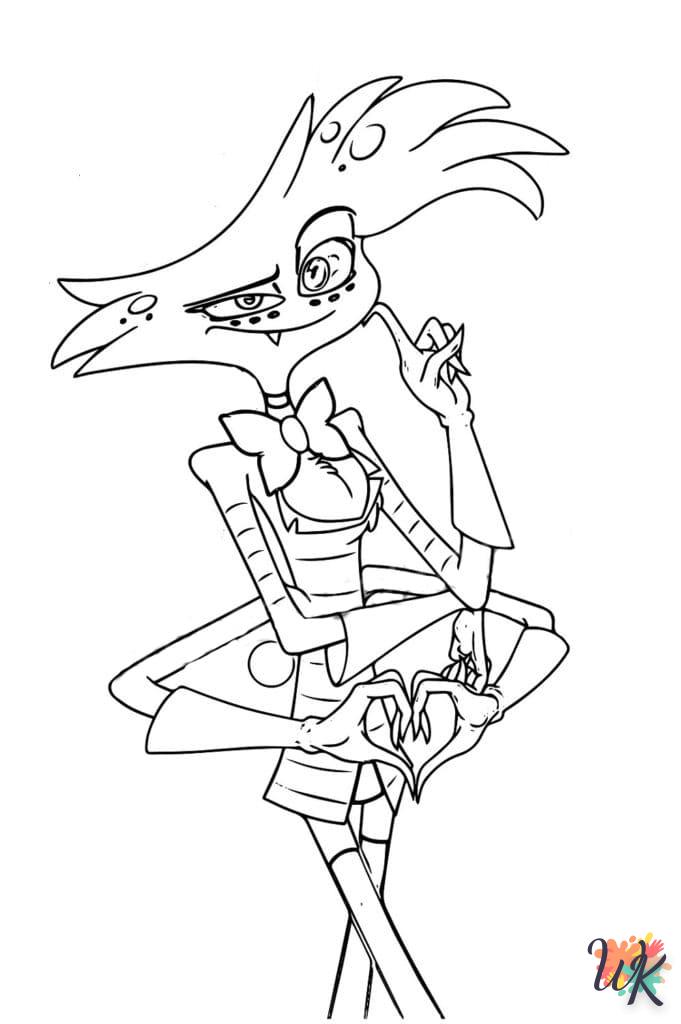 image de coloriage Hazbin Hotel  pour enfant