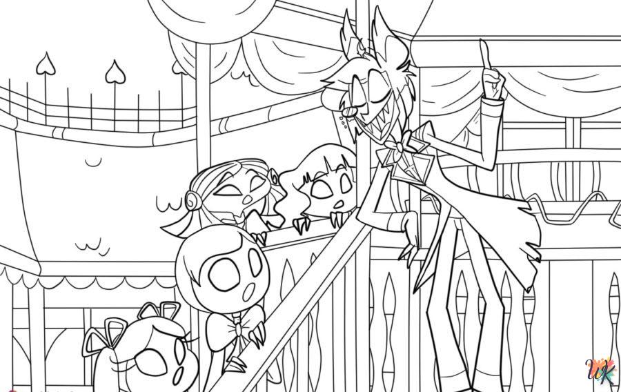 coloriage Hazbin Hotel  enfant 2 ans a imprimer