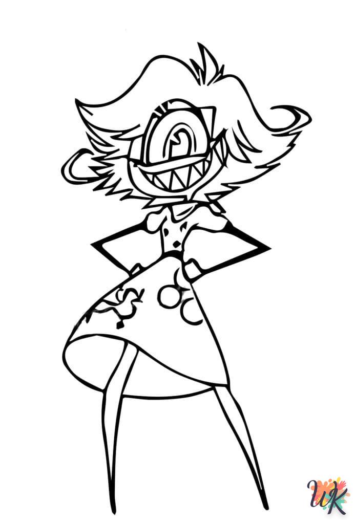 coloriage Hazbin Hotel  à imprimer kawaii