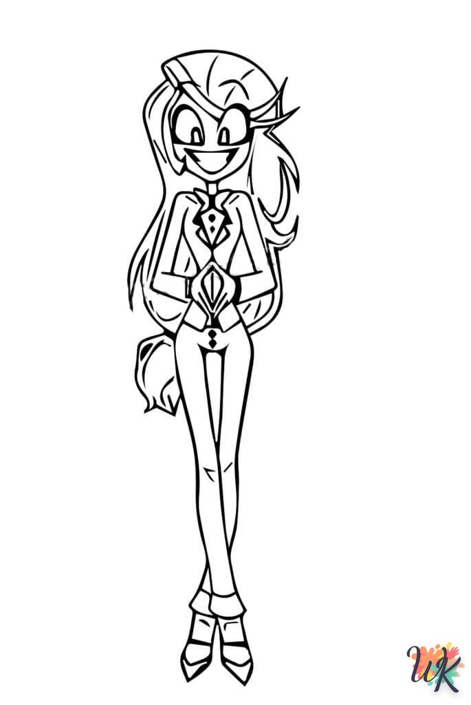 coloriage Hazbin Hotel  à imprimer kawaii