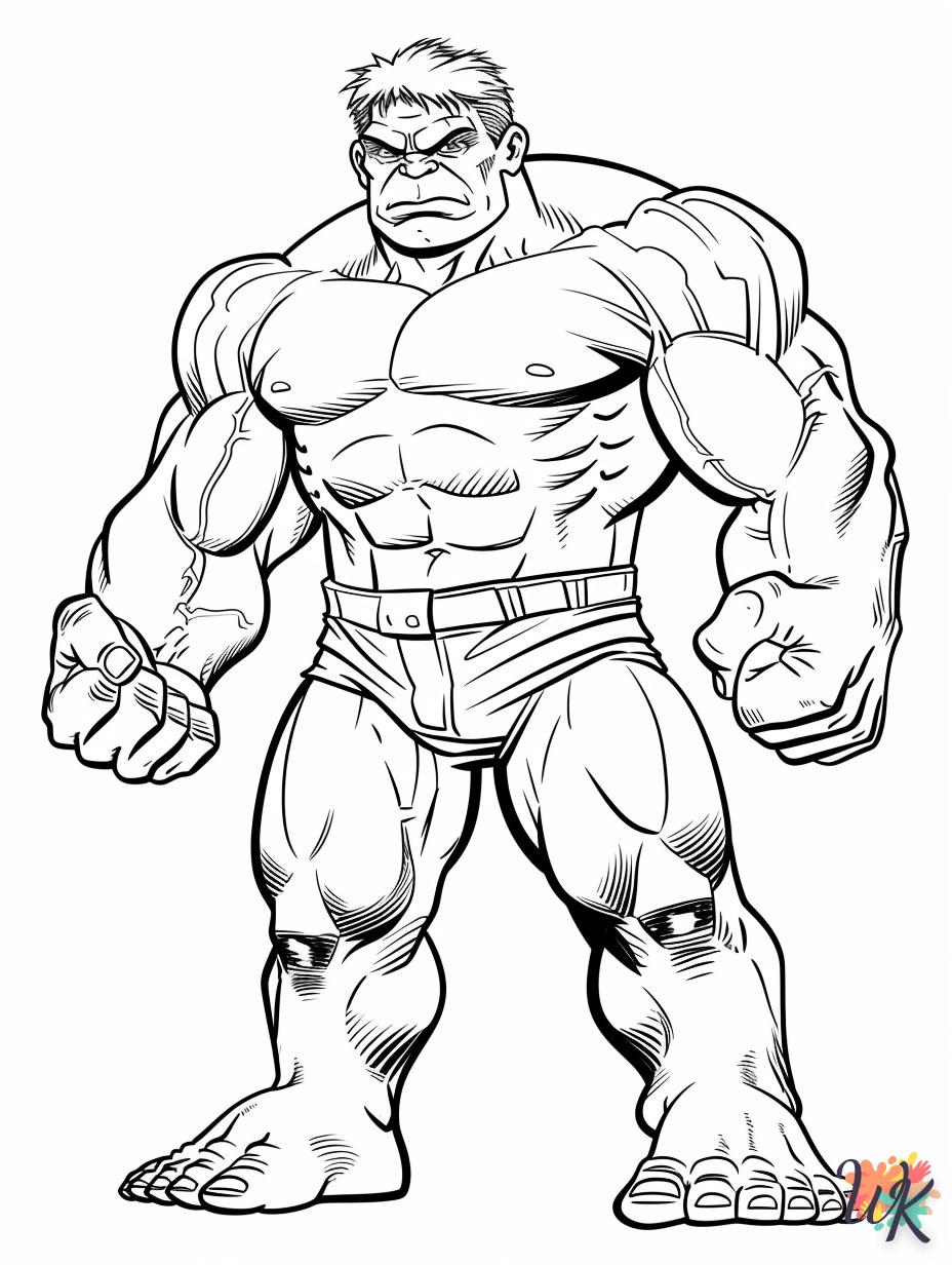 coloriage Hulk  enfant à imprimer