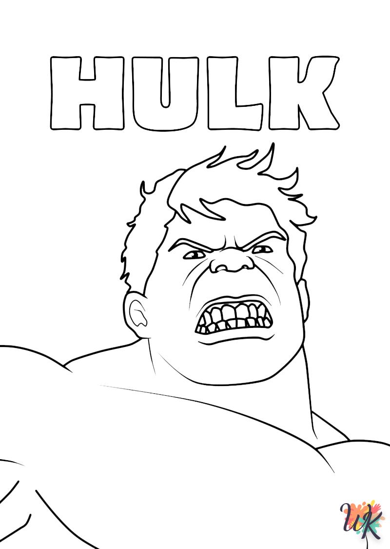 coloriage Hulk  et decoupage