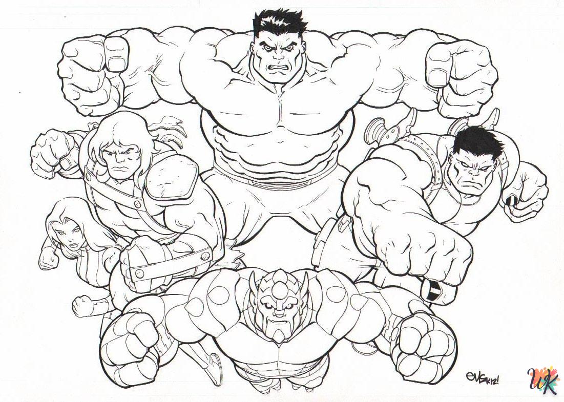 coloriage Hulk  en ligne gratuit