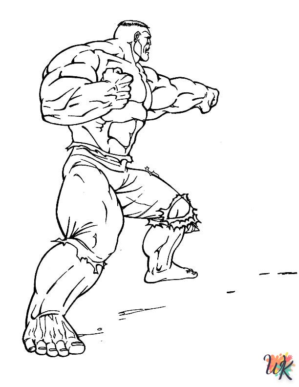 coloriage Hulk  à imprimer kawaii