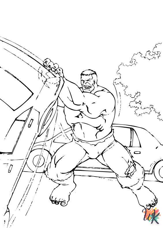 coloriage Hulk  à imprimer pour enfant de 12 ans