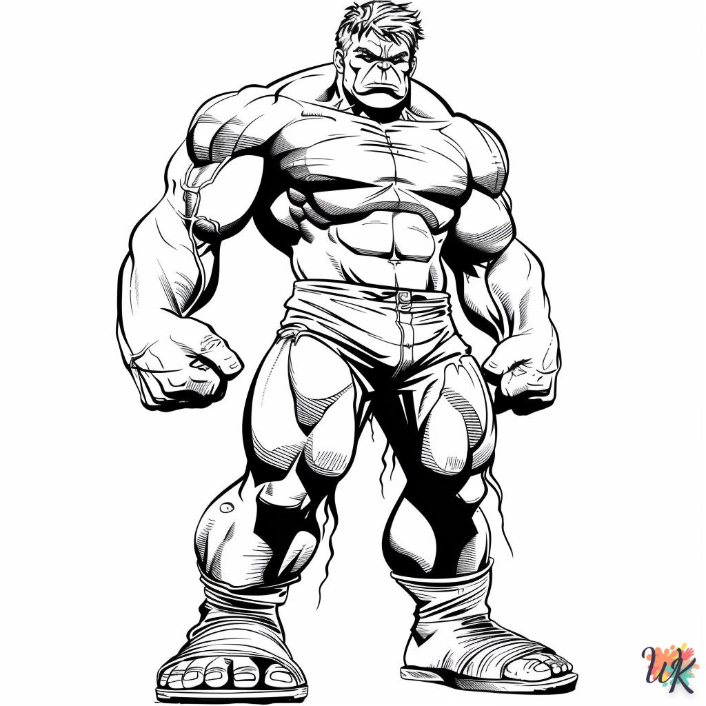 coloriage Hulk  pour lutter contre le stress