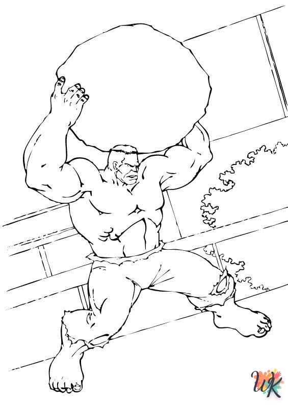 coloriage Hulk  à imprimer pour enfant de 10 ans