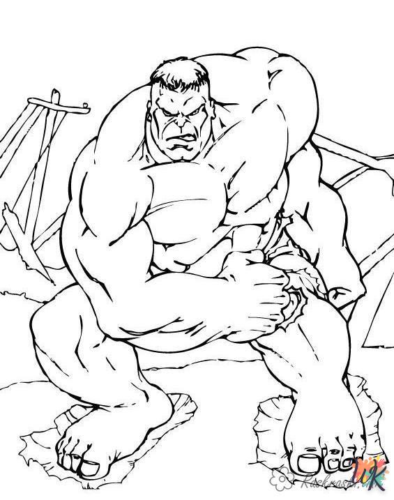 coloriage Hulk  en ligne à imprimer