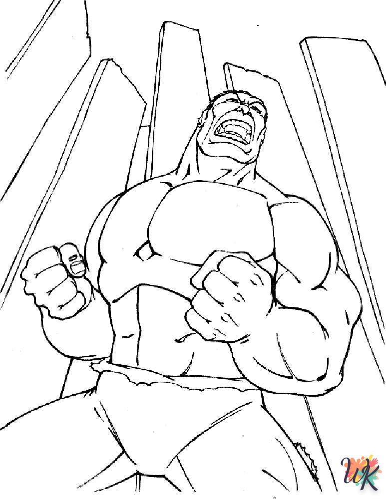 coloriage Hulk  à imprimer pour enfant de 3 ans