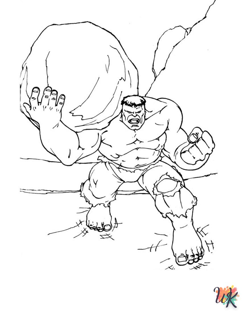 coloriage Hulk  enfant 4 ans a imprimer