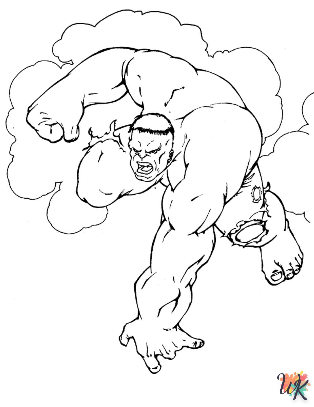 coloriage Hulk  à imprimer pour enfant de 3 ans