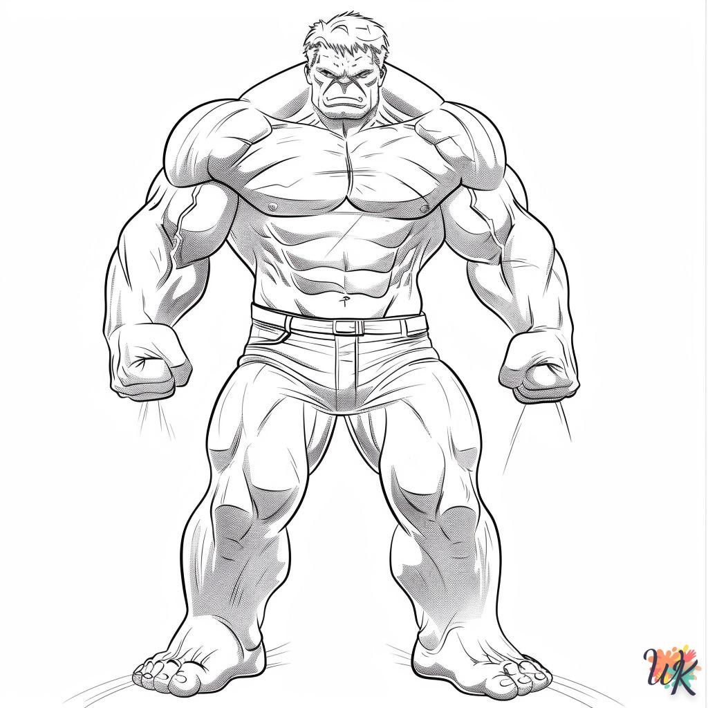 coloriage Hulk  automne en ligne gratuit à imprimer