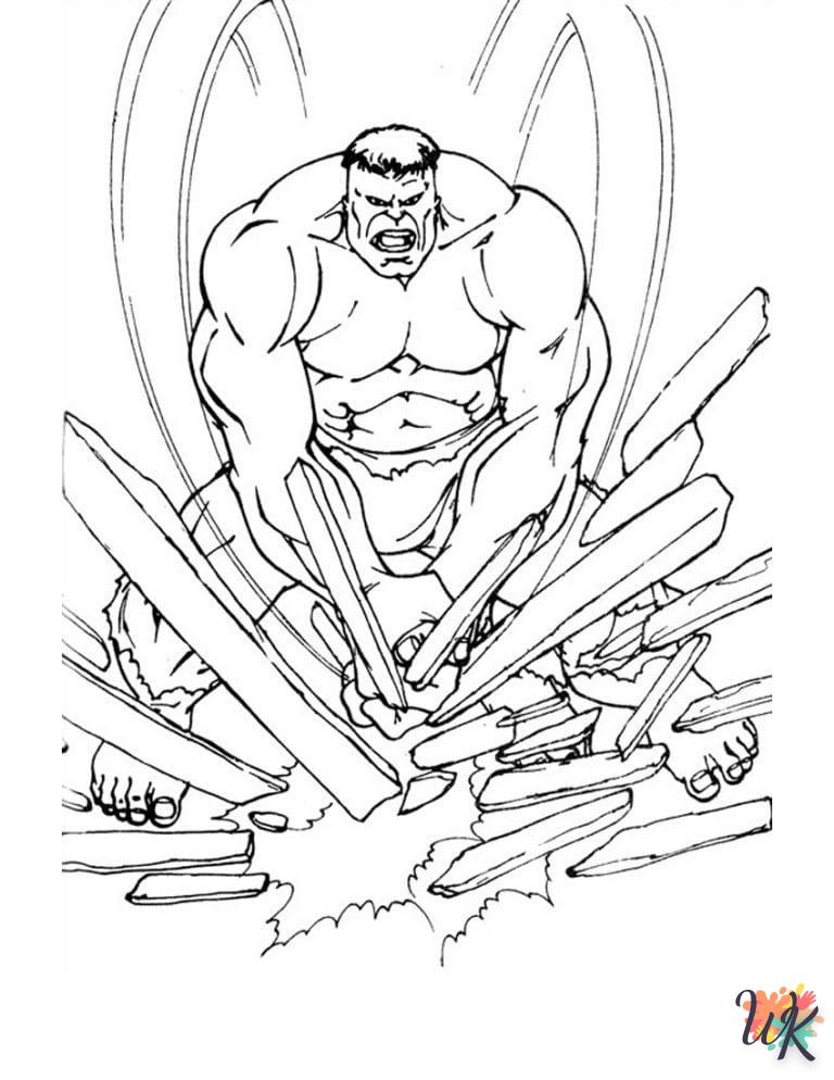 coloriage Hulk  à imprimer pour enfant de 3 ans