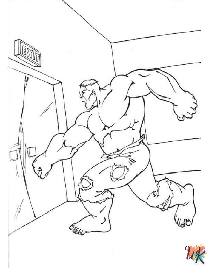 coloriage Hulk  à imprimer pour enfant de 2 ans