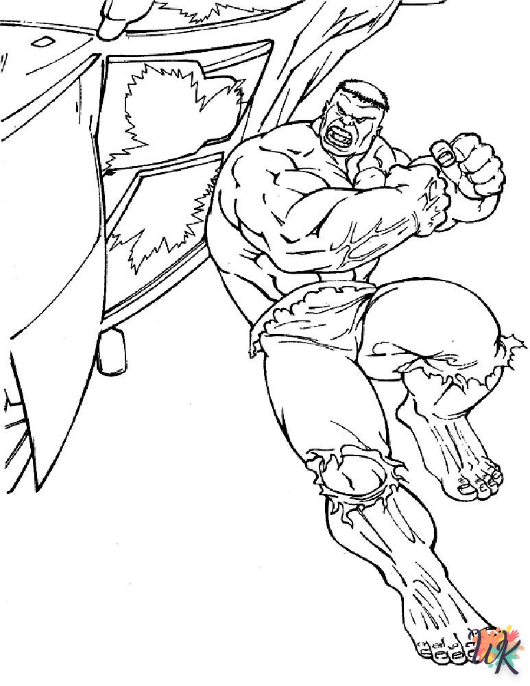 coloriage Hulk  de noël gratuit à imprimer en ligne